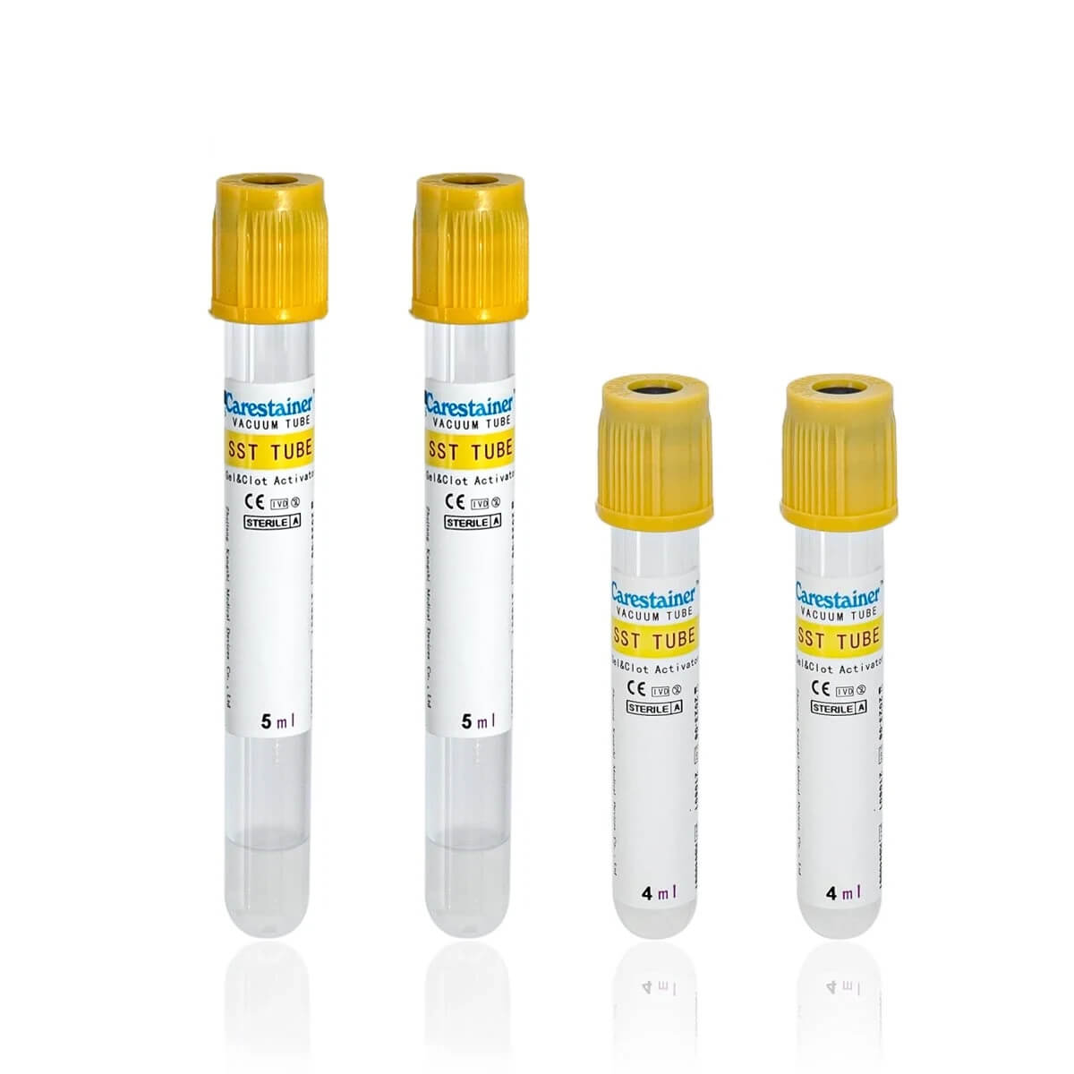 Tube Sous Vide Sec avec gel séparateur 4ml Boite de 100